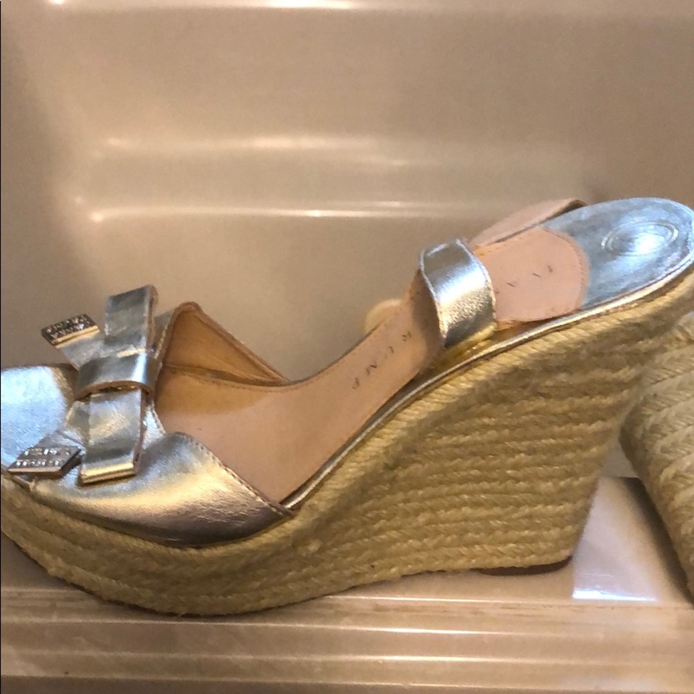 Gold Wedge shoes